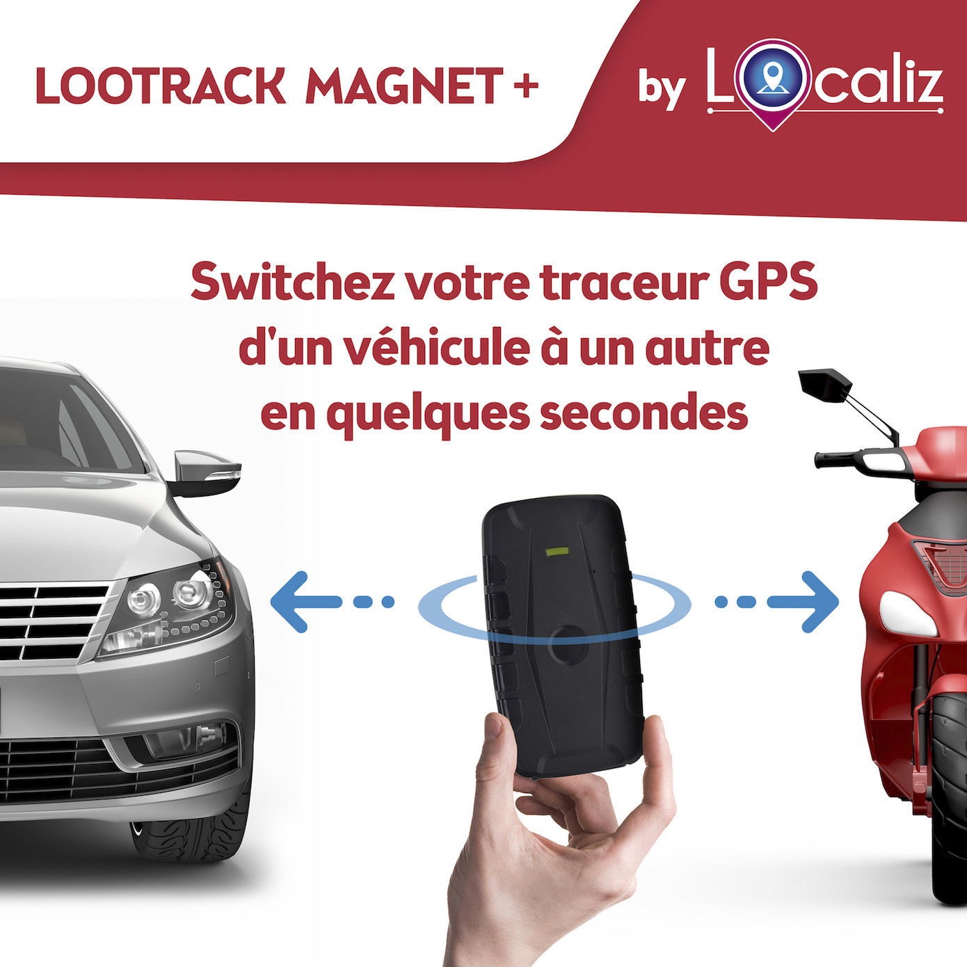 Traceur GPS GSM waterproof, résistant à l'eau