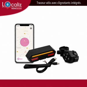 Traceur GPS vélo avec clignotants intégrés